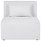 Beliani 1-Seat Section Off White Corduroy Jumbo Cord Sofa Module Modern Single-Seat