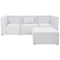 Beliani LEMVIG - Three-seater sofa - White - Universal - Corduroy