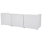 Beliani Modular Sofa Off White Corduroy with Ottoman 3 Seater Sectional Sofa Modern Design