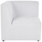 Beliani Modular Sofa Off White Corduroy with Ottoman 3 Seater Sectional Sofa Modern Design