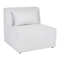Beliani Modular Sofa Off White Corduroy with Ottoman 3 Seater Sectional Sofa Modern Design