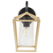 Beliani Outdoor Wall Light Lamp Gold Sconce Metal Iron Glass Matte Modern Design Patio Garden