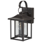 Beliani Outdoor Wall Light Lamp Black Iron Glass 34 cm External Retro Design