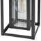 Beliani Outdoor Wall Light Lamp Black Iron Glass 34 cm External Retro Design