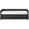 Beliani Daybed Black Velvet EU Single Size 90 x 200 cm With Slatted Frame and Drawers