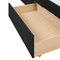 Beliani Daybed Black Velvet EU Single Size 90 x 200 cm With Slatted Frame and Drawers