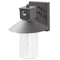 Beliani Outdoor Wall Light Lamp Black Iron Glass 30 cm with Motion Sensor External Retro Design