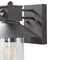 Beliani Outdoor Wall Light Lamp Black Iron Glass 30 cm with Motion Sensor External Retro Design