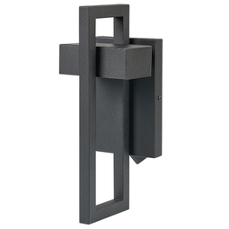 Beliani Outdoor Wall LED Light Lamp Black Iron Glass 35 cm External Modern Design Garden Patio