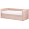 Beliani Trundle Bed Frame Pink Velvet EU Velvet Single Size 3ft Slatted Frame Tufted Glam