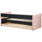 Beliani Trundle Bed Frame Pink Velvet EU Velvet Single Size 3ft Slatted Frame Tufted Glam