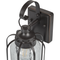 Beliani Outdoor Wall Light Lamp Black Iron Glass 36 cm External Retro Design