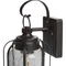 Beliani Outdoor Wall Light Lamp Black Iron Glass 36 cm External Retro Design