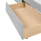 Beliani Daybed Light Grey Velvet EU Single Size 90 x 200 cm With Slatted Frame and Drawers