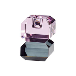 Hübsch Gem Candlestick Small Grey/Pink