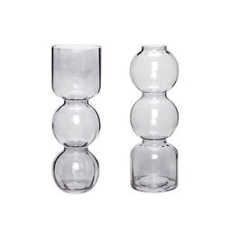 Hübsch Circle Vases Grey (set of 2)