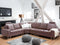 Beliani STOCKHOLM - Corner sofa - Brown - Right side - 290 cm - Leather