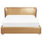 Beliani PARIS - Double bed - Gold - 160 x 200 cm - Leather