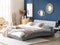 Beliani LILLE - Double bed - Gray - 180 x 200 cm - Polyester