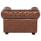 Beliani CHESTERFIELD - Chesterfield armchair - Brown - Faux leather
