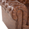 Beliani CHESTERFIELD - Chesterfield armchair - Brown - Faux leather