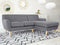 Beliani MOTALA - Corner sofa 3-seater - Gray - Left side - 176 cm - Polyester