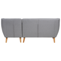 Beliani MOTALA - Corner sofa 3-seater - Gray - Left side - 176 cm - Polyester