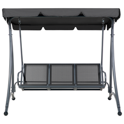 Beliani BOGART - Swing bench - Black - Mesh