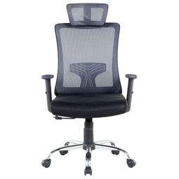 Beliani NOBLE - Office chair - Black/Gray - Polyester