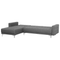Beliani ABERDEEN - Corner sofa bed - Light gray - Right - 267 cm - Polyester