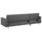 Beliani ABERDEEN - Corner sofa bed - Light gray - Right - 267 cm - Polyester
