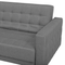 Beliani ABERDEEN - Corner sofa bed - Light gray - Right - 267 cm - Polyester