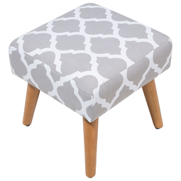 Beliani OSAGE - Footstool - Gray - Cotton