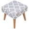 Beliani OSAGE - Footstool - Gray - Cotton