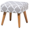 Beliani OSAGE - Footstool - Gray - Cotton