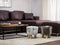Beliani TOPEKA - Footstool - Brown/White - Polyester