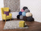 Beliani MUT - Shaggy rug - Light beige - 160 x 230 cm - Leather