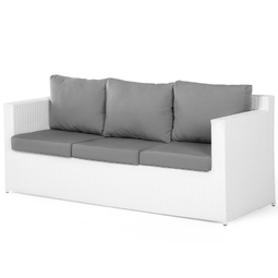 Beliani ROMA - Lounge set for 6 - White - PE rattan