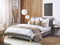 Beliani SENNEZ - Double bed - Gray - 180 x 200 cm - Polyester