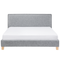Beliani SENNEZ - Double bed - Gray - 180 x 200 cm - Polyester