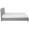 Beliani SENNEZ - Double bed - Gray - 180 x 200 cm - Polyester