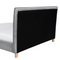 Beliani SENNEZ - Double bed - Gray - 180 x 200 cm - Polyester