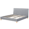 Beliani SENNEZ - Double bed - Gray - 180 x 200 cm - Polyester