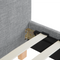 Beliani SENNEZ - Double bed - Gray - 180 x 200 cm - Polyester