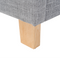 Beliani SENNEZ - Double bed - Gray - 180 x 200 cm - Polyester