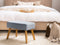 Beliani TAKOMA - Footstool - Gray - Velvet