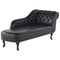 Beliani NIMES - Chaise longue - Black - Right side - Faux leather