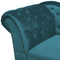 Beliani NIMES - Chaise longue - Green Blue - Left side - Velvet
