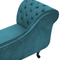 Beliani NIMES - Chaise longue - Green Blue - Left side - Velvet