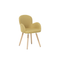 Beliani BROOKVILLE - Dining room chair - Yellow - Polyester